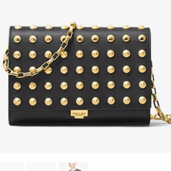 SOLD ⛔️Authentic MK Collection Yasmeen Calf Leather Studs - Picture 2 of 8